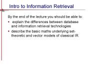 Intro to Information Retrieval