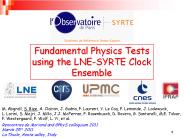 Fundamental Physics Tests using the LNE-SYRTE Clock Ensemble