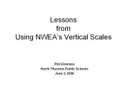 Lessons from Using NWEA