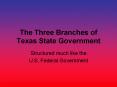 The Three Branches of Texas State Government PowerPoint PPT Presentation