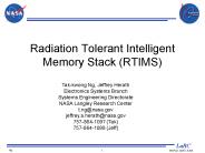 Radiation Tolerant Intelligent Memory Stack (RTIMS)