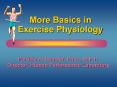 More Basics in Exercise Physiology PowerPoint PPT Presentation