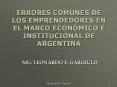 ERRORES COMUNES DE LOS EMPRENDEDORES EN EL MARCO ECON PowerPoint PPT Presentation