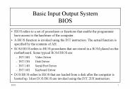 Basic Input Output System BIOS
