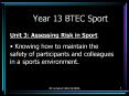 Year 13 BTEC Sport PowerPoint PPT Presentation