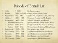 Periods of British Lit PowerPoint PPT Presentation
