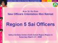 Aum Sri Sai Ram New Officers Orientation Mini Retreat Region 5 Sai Officers  Sathya Sai Baba Centers North Central Region (Region 5) Saturday March 21, 2009 PowerPoint PPT Presentation