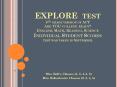 EXPLORE test 8th grade version of ACT Are YOU college ready? English, Math, Reading, Science Individual Student Scores test was taken in September PowerPoint PPT Presentation