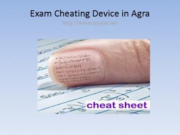 Buy Online Exam Cheating Device in Agra