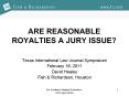 Are Reasonable Royalties A JURY ISSUE? PowerPoint PPT Presentation