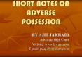 SHORT NOTES ON ADVERSE POSSESSION PowerPoint PPT Presentation