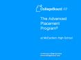 The Advanced Placement Program PowerPoint PPT Presentation