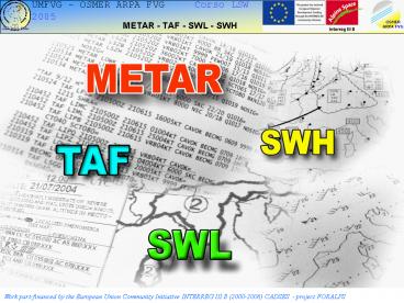 METAR - TAF - SWL - SWH