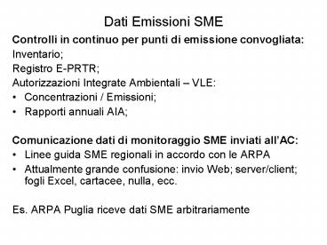 Dati Emissioni SME