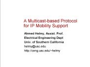 A Multicast-based Protocol for IP Mobility Support