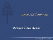 About PKI Certificates