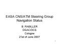 EASA CNS/ATM Steering Group Navigation Status PowerPoint PPT Presentation