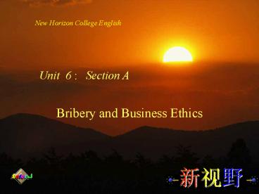 Bribery and Business Ethics