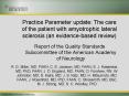 Practice Parameter update: The care of the patient with amyotrophic lateral sclerosis (an evidence-based review) PowerPoint PPT Presentation
