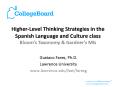 Higher-Level Thinking Strategies in the Spanish Language and Culture class Bloom's Taxonomy PowerPoint PPT Presentation