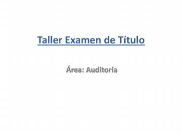 Taller Examen de T