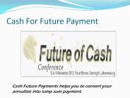 Cash Advance Structured Settlement