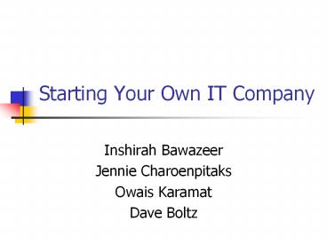 Starting Your Own IT Company