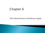 The Federal Reserve and Money Supply