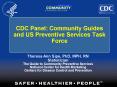 CDC Panel: Community Guides and US Preventive Services Task Force PowerPoint PPT Presentation
