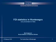 FDI statistics in Montenegro