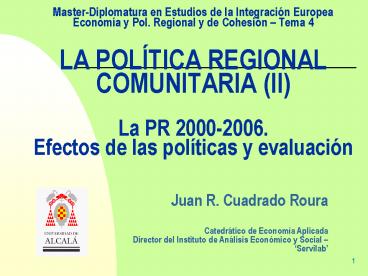 Master-Diplomatura en Estudios de la Integraci