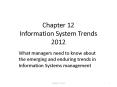 Chapter 12 Information System Trends 2012 PowerPoint PPT Presentation