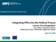 Integrating PPDs into the Political Process Lessons from Bangladesh Laura Watson, Operations Adviser Shihab Ansari Azhar, Stakeholder Engagement Analyst PowerPoint PPT Presentation