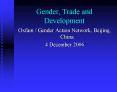 Gender, Trade and Development PowerPoint PPT Presentation