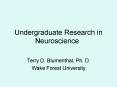 Undergraduate Research in Neuroscience PowerPoint PPT Presentation