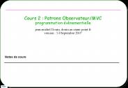 Cours 2 : Patrons Observateur/MVC programmation 