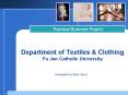 Department of Textiles PowerPoint PPT Presentation