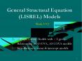 General Structural Equation (LISREL) Models PowerPoint PPT Presentation