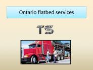 Ontario flatbed services