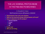 Requirements of the LHC on its injectors