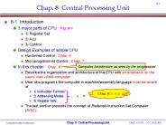 Chap. 8 Central Processing Unit