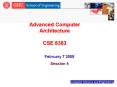 Advanced Computer Architecture CSE 8383 PowerPoint PPT Presentation