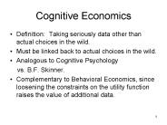 Cognitive Economics