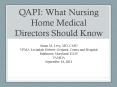 QAPI: What Nursing Home Medical Directors Should Know PowerPoint PPT Presentation