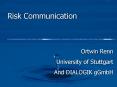 Risk Communication PowerPoint PPT Presentation