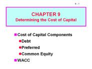 CHAPTER 9 Determining the Cost of Capital