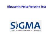 Ultrasonic Pulse Velocity Test