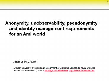 Sicherheit in Rechnernetzen