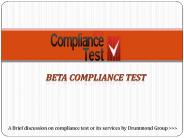 Online Compliance Test Services & Solutions By Drummond Group