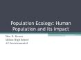 Population Ecology: Human Population and Its Impact PowerPoint PPT Presentation